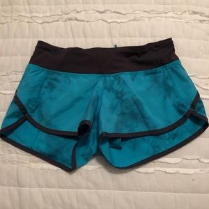 Turquoise Lululemon shorts
